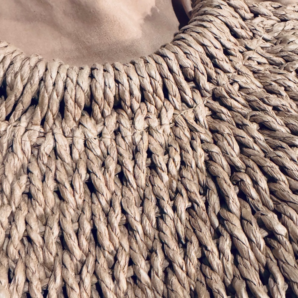 Summer Rattan Top Handle Bag - Picture 3 of 4
